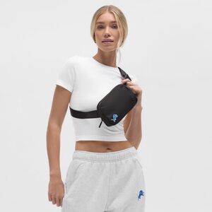 lululemon athletica Black Wristlet with Blue Accent